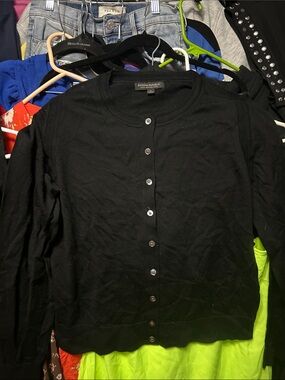 Banana Republic Black Button-Front Cardigan Sweater
